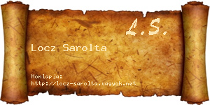 Locz Sarolta névjegykártya