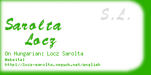 sarolta locz business card